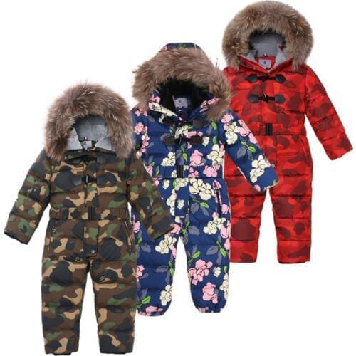 -30 degree winter clothes kids girls jackets Camouflage Coats Children Girls snowsuit thicken childrens jacket boys outerwear