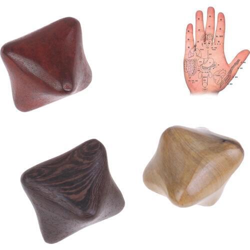 1PC Hand Massage Fragrant Wood Reflexology Massager Hexagonal Therapy Hand Balls Prevent Mouse Hand Stress Relie