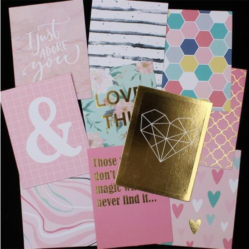 10pcs 3*4inch Double-side Printed Paper Pocket Cards for Scrapbooking DIY Projects/Photo Album/Card Making Crafts