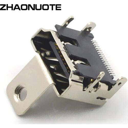 10pcs Direct Current Power Plug HDMI Socket PINSMT Monaural Fixed Socket Convex Spot Round Hole USB Connector