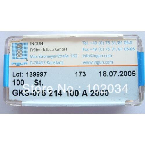 100PCS/LOT 100% ORIGINAL INGUN GKS-075-214-100 GKS-075 214 100 A 2000 Spring Test Probe Pogo Pin made in Germany