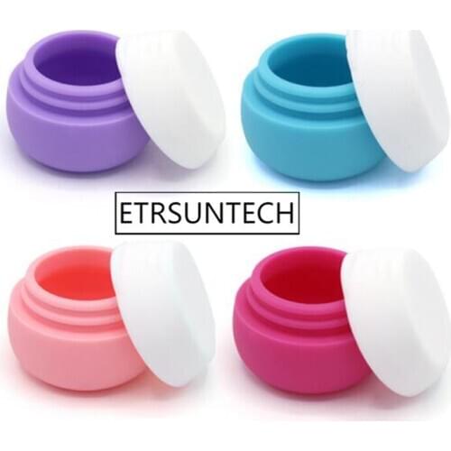 100pcs Sealed Lids Portable Color Cosmetics Storage Box Small Box Outdoor Travel Silicone Cream Jars Cosmetic Containers