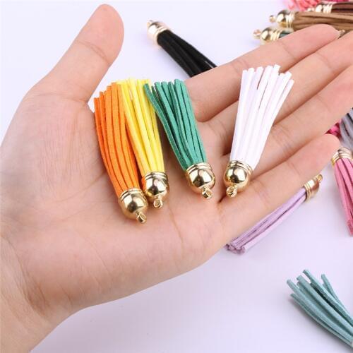 300pcs/pack Tassel Vintage Leather Tassels Fringe for Purl Macrame DIY Jewelry Keychain Cellphone Straps Pendant