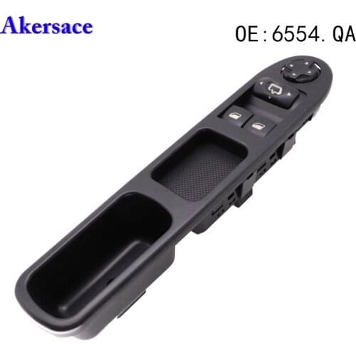 6554.QA 6554QA Power Window Control Switch for Peugeot 207 207CC 207SW Front Left Drive Side Electric Master Power Window Switch