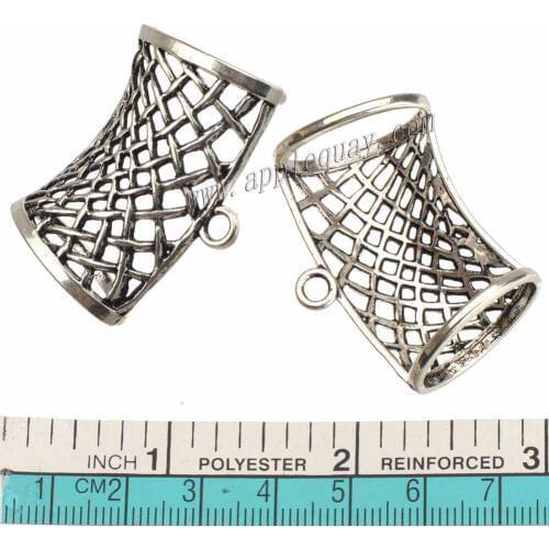 Diy bail charms pendant connector woman scarf accessory antique silver curve cross alloy fashion winter jewelry components 10pcs