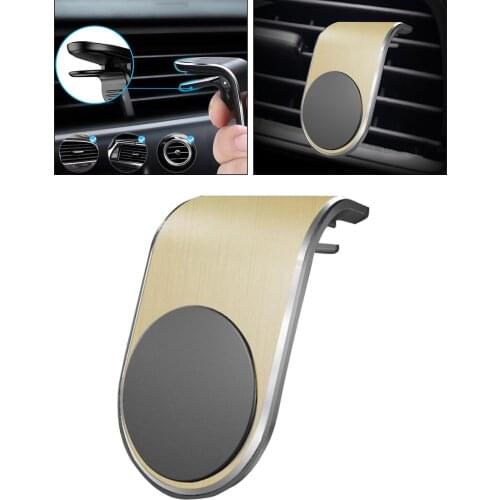 Car Mobile Cell Phone Holder Magnetic L Type Air Vent Mount for