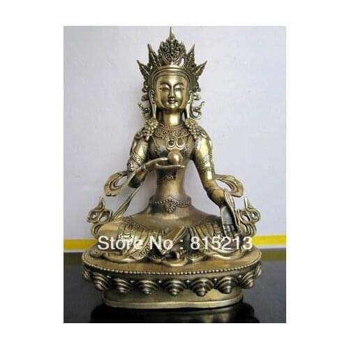 Bi0058 Tibet Buddhism Ksitigarbha Bronze buddha Statue