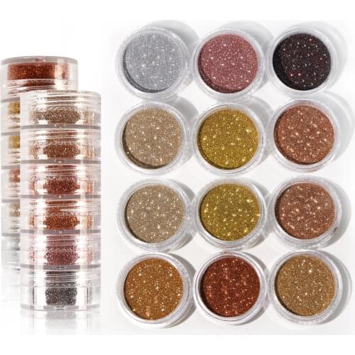 Shiny Glitter Fillings For Resin Mold Nail Art Decoration Gold Silver Reflective Holographic Glass Micro Drill Chrome Pigment