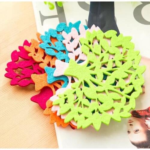 Tree Shaped Colorful Felt Coaster Cup Mat Pad for Bowl Mug Glass Plate Drink Accessories Hot
