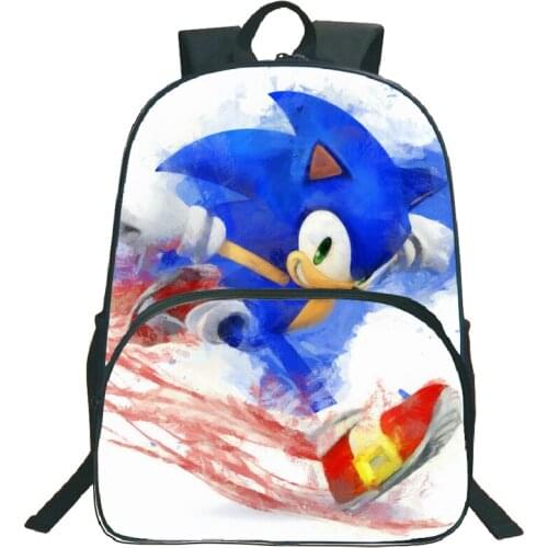 Children Cute SONIC RACING Print School Bag Boy Girl Cartoon Primary Bookbag Teenager Anime Laptop Backpack Child Start Gift