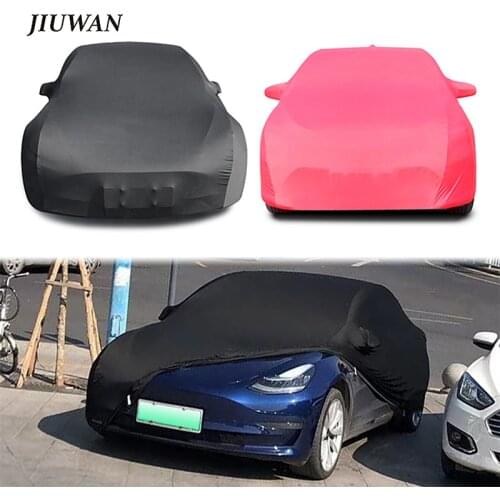 Elastic Car Cover Dust-proof, Scratch-resistant and UV-resistant Car Sunshade Customized Logo Suitable for Tesla Model 3 S X Y