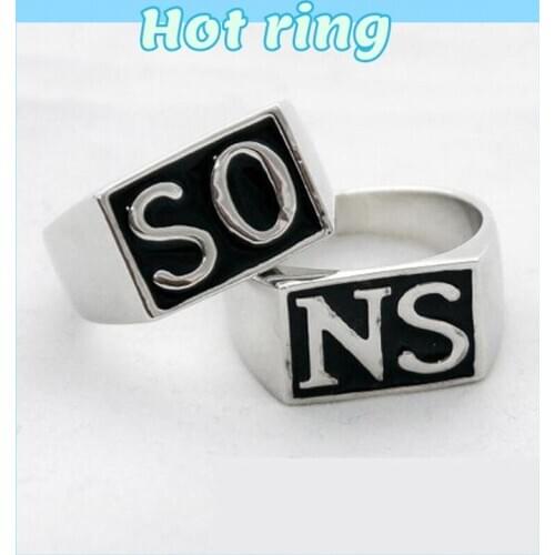 Ring lovers retro punk metal letter fashion personality popular jewelry simple neutral charm jewelry for men and women