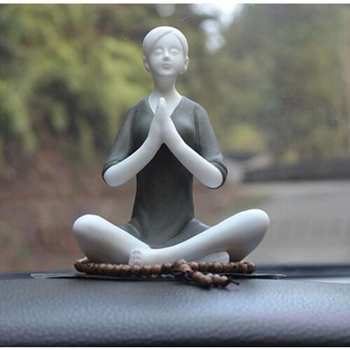 Creative ceramics Yoga lady Car decoration Car accessories Chinese Zen Ceramic yoga Gift giving Free shipping