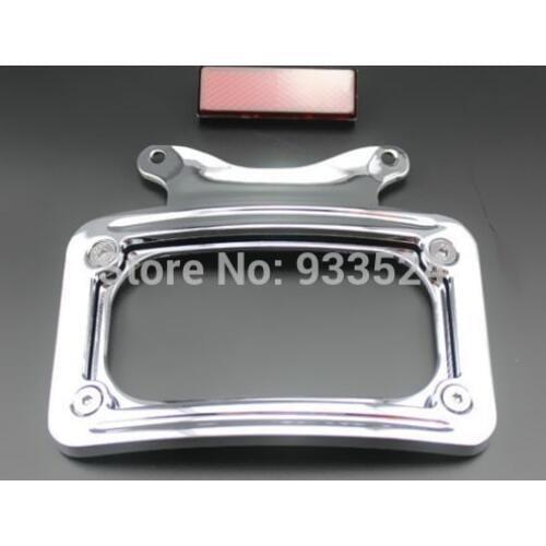 Motorcycle Chrome Metal License Plate Frame Bracket For Harley Street Glide Road King Road Glide