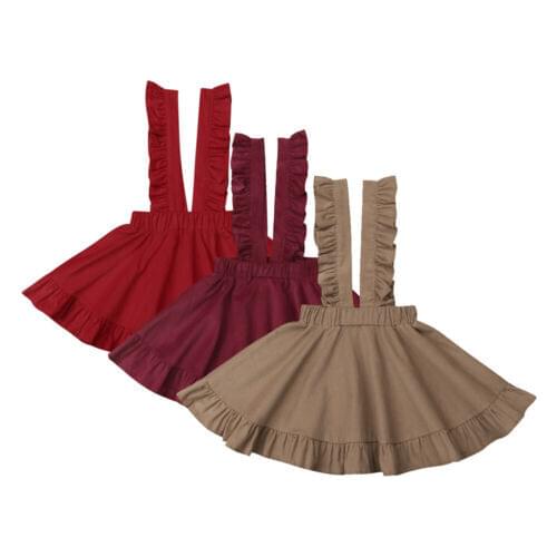 Summer Cute Newborn Baby Kids Girls Toddler Cotton Overalls Dress Skirt Clothes Size 3-6Y