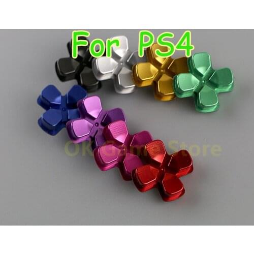 10pcs/lot Metal D-pad Action Cross Button Dpad direction Key for Playstation 4 PS4 DS4 Gamepad Controller Accessories