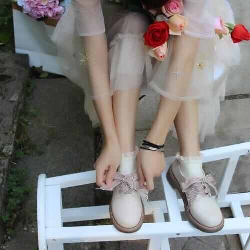 Sweet Girl Lolita Student Jk Uniform Shoes Retro Fairy Shoes British Style Womens Daily Shoes Fall Genuine Leather Kawaii Anime