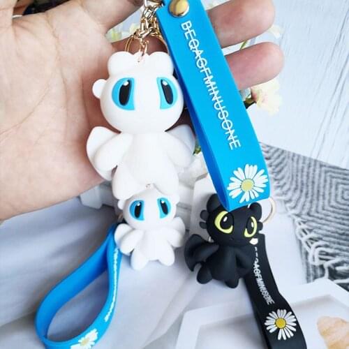Fashion Cartoon Doll Xiaofeilong Key Cute Big Eyes Couple Bag Car Ornaments Personality Creative Bell Hand with Car Key Chain