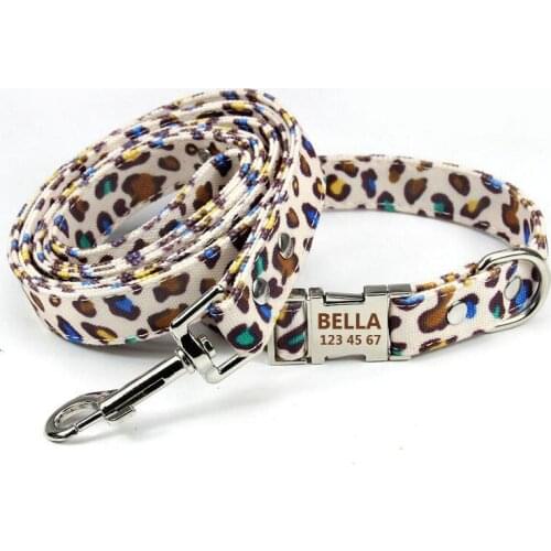 Dog Collar Personalized Custom Nylon Pet Dog Tag Collar Engraved Puppy Cat ID Tag Nameplate Collars For Small Medium Large Dogs