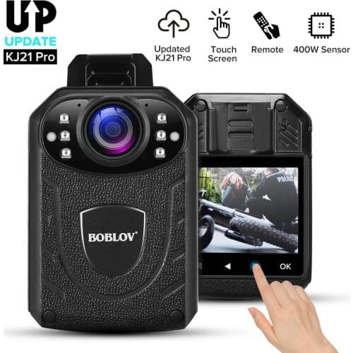 BOBLOV KJ21 Pro BodyCamera HD1296P KJ21 Updated Police Camera Mini Body Mounted Surveillance Cam Night Vision External Lens