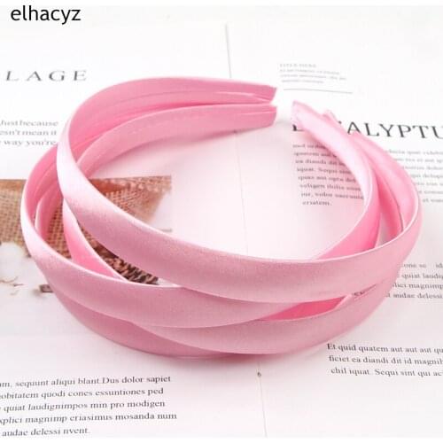 10pcs/lot Full Covered Satin Headband Girls Solid Ribbon Hairband Lady Plain Alice Head Hoop Kids DIY Hair Accessories Headwear