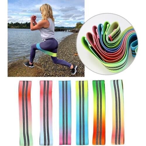 Multicolor Latex Slip Cotton Hip Yoga Resistance Bands Booty Elastic Bands Exercise Thigh Hips Glutes Bridge Fitness Dropship