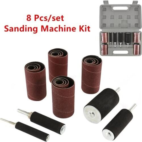 Sanding Drum Sander Tool Kit Set with Case for Drill Press Sanding Machine Kit Sandpaper for Drill Press Rotary Tools Grinding
