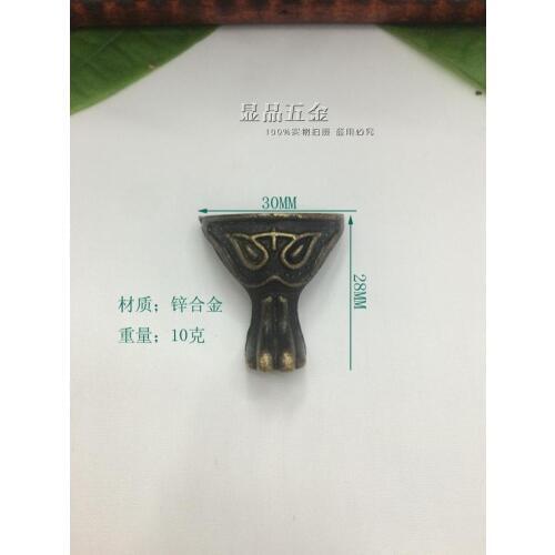 30*28mm Gallery Foot Antique feet Zinc Alloy Corner Furniture foot decoration Cabinet feet Wooden feet wholesale