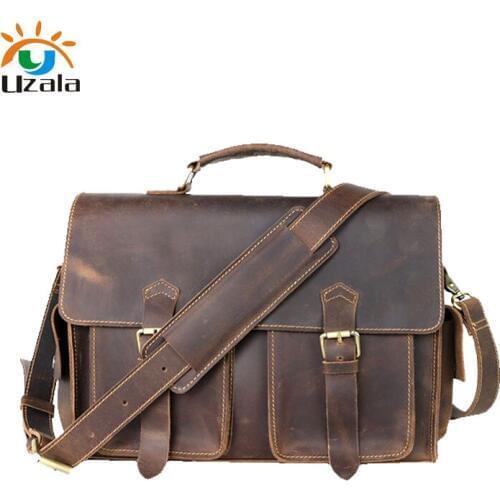 Мужские кожаные портфели Uzala China At AliExpress