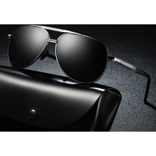 High-end Pilot Squared Driver Sun Glasses Polarized Mirror Sunglasses Custom Made Myopia Minus Prescription Lens -1 to -6