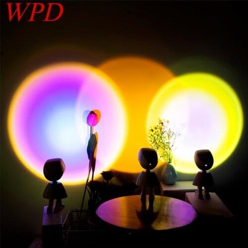 WPD LED Sunset Novel Light Contemporary Creative Cartoon Robot Atmosphere Lamp For Children