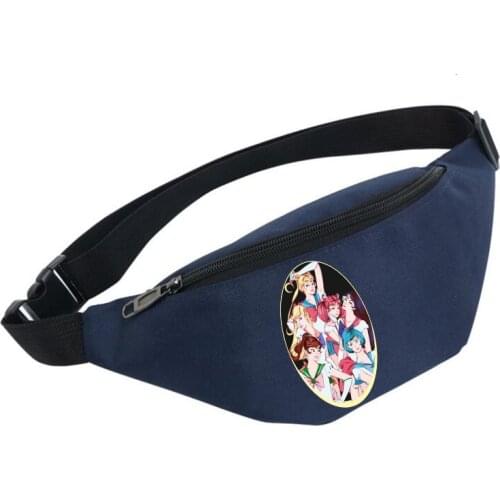 Anime Unisex Fanny Pack women Belt Waterproof Chest Handbag Waist Bag Ladies Waist Pack Belly Bags For printing
