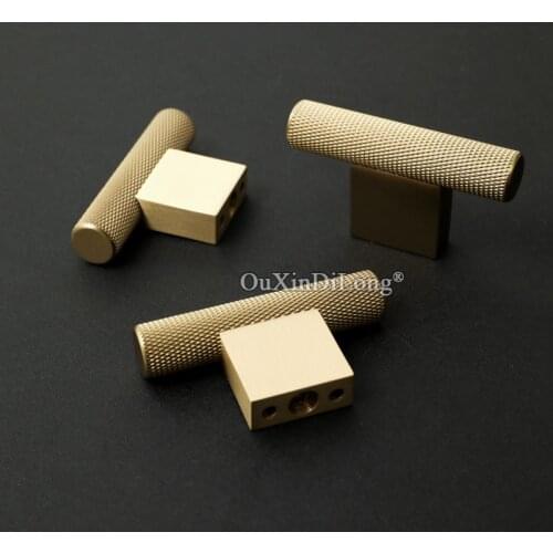 1PCS Brass Knurled/Textured Furniture Handle Furniture Door Pens Drawer Pulls Kitchen Cabinet Handles & Knobs GF444