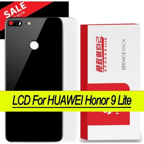 100% Original for Huawei Honor 9 Lite Back Battery Cover Rear Glass Door Panel Case Battery Cover with Camera Lens