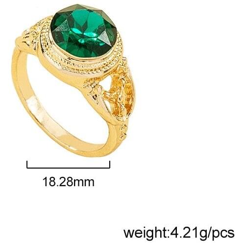 2021 Ins New Trendy Gold Hollow Out Flowers Green Purple Acrylic Irregular Finger Rings Korean Fashion Women Party Jewelry