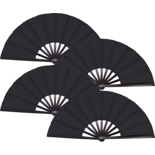 4 Pack Folding Hand Fan Hand Folding Fans Chinese Tai Chi Folding Fan for Men and Women Performance, Dance, Decorations
