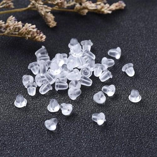 500Pcs Rubber Earring Backs Hooks Stoppers Ear Post Nuts Findings Accessories For DIY Jewelry Making Stud Earrings Wholesale