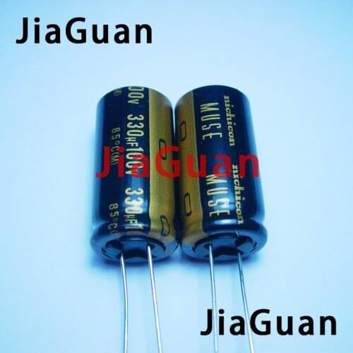 6PCS NEW NICHICON MUSE KZ 330UF 100V 18X35.5MM 100V330UF Nichicon KZ 330UF/100V 100UF330V PCM7.5