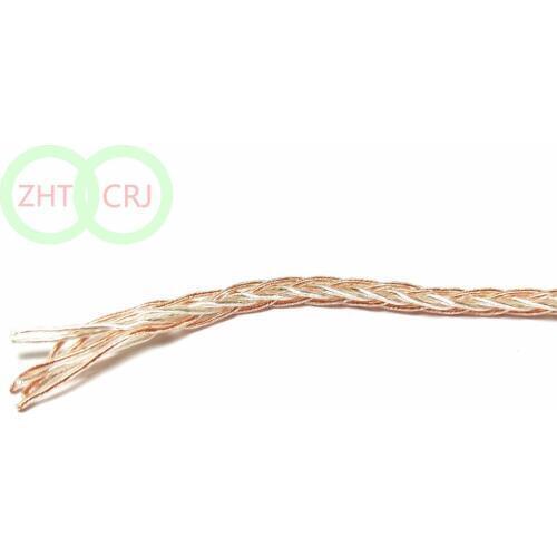 25M DIY 8-core Earphone Audio Upgrade cable for headphone Headset Single Crystal Copper New