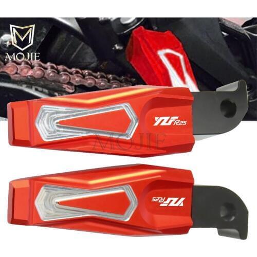 For Yamaha YZF R25 YZF-R25 YZFR25 Motorcycle CNC Aluminum Rear Foot Pegs Pedals Passenger Rearset Folding Footrest Motocross