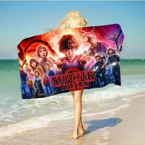 Ullzang Eleven Stranger Things Bath Towel Quick Dry Outdoor Water Sports Towel Swimming Surf Towels Portable