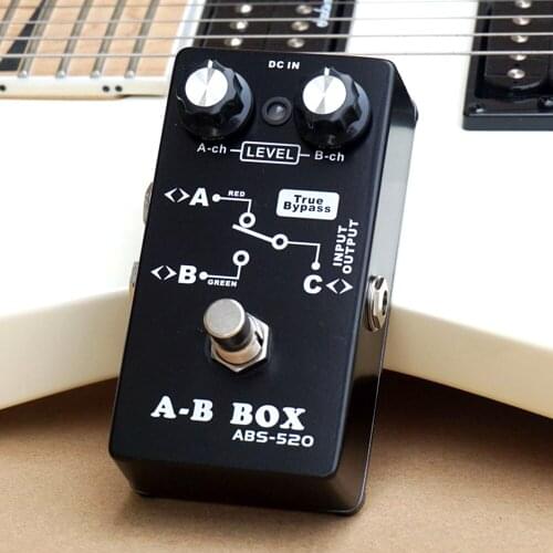 Belcat True Bypass A-B BOX AB BOX Stompbox for Electric Guitar Bass with A-ch, B-ch Control