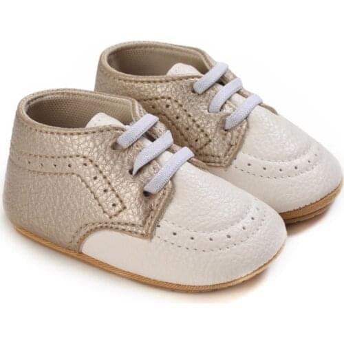Baywell Baby Leather Shoes Baby Boy Girl Rubber Sole Anti-slip Shoes Toddler Newborn Crib Shoes Moccasins First Walkers