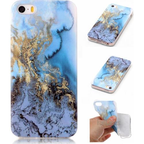 For iphone 5s case silicone For iPhone SE cover Case Marble Stone image Painted Bags & Case For iPhone 5