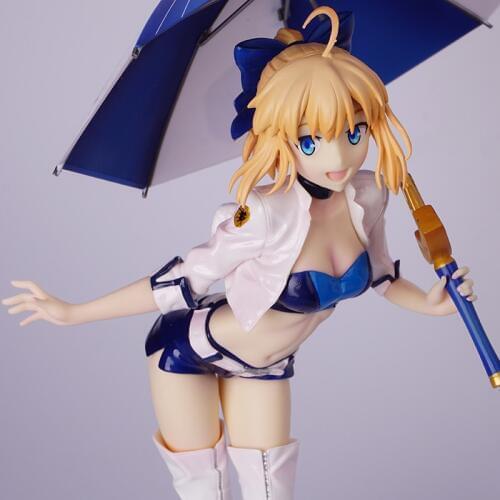 Fate Stay Night Saber Racing Ver Sexy girl Action Figure Figurines Model doll PVC Statue Xmas gift toy T30