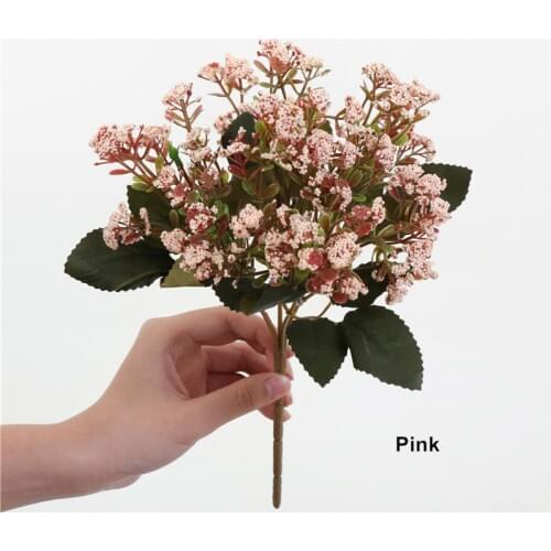 8 Styles Artificial Decorations Fake flowers Gypsophila Eucalyptus With Green Leaves Rose Flores For Home Wedding Decoration