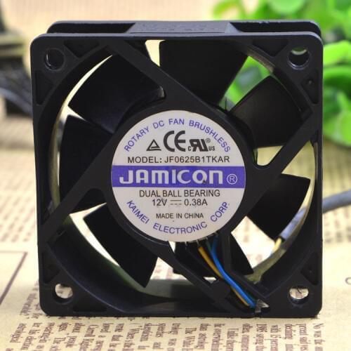 KaiMei JF0625B1TKAR 12V 0.17A 6015 60*60*15MM 4-wire PWM temperature control fan