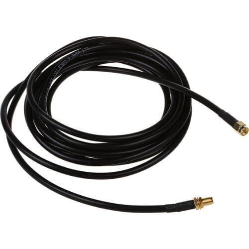 Coax Extension Cable - SMA Male to SMA Female - Antenna Lead Extender for 50 ohm Radio/RF Use Black+Gold, 3 Meter