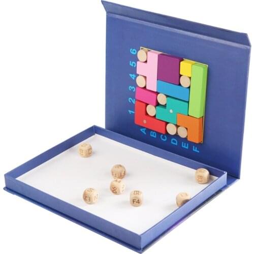 Colorful 3D Russian Building Blocks Jigsaw Intelligence Wooden Puzzles Toys Educational Gift for Kids