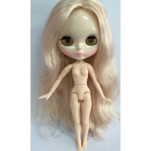 G joint body Nude Blyth Doll,pale pink hair Factory doll Fashion doll Suitable For DIY Change BJD Toy For Girls